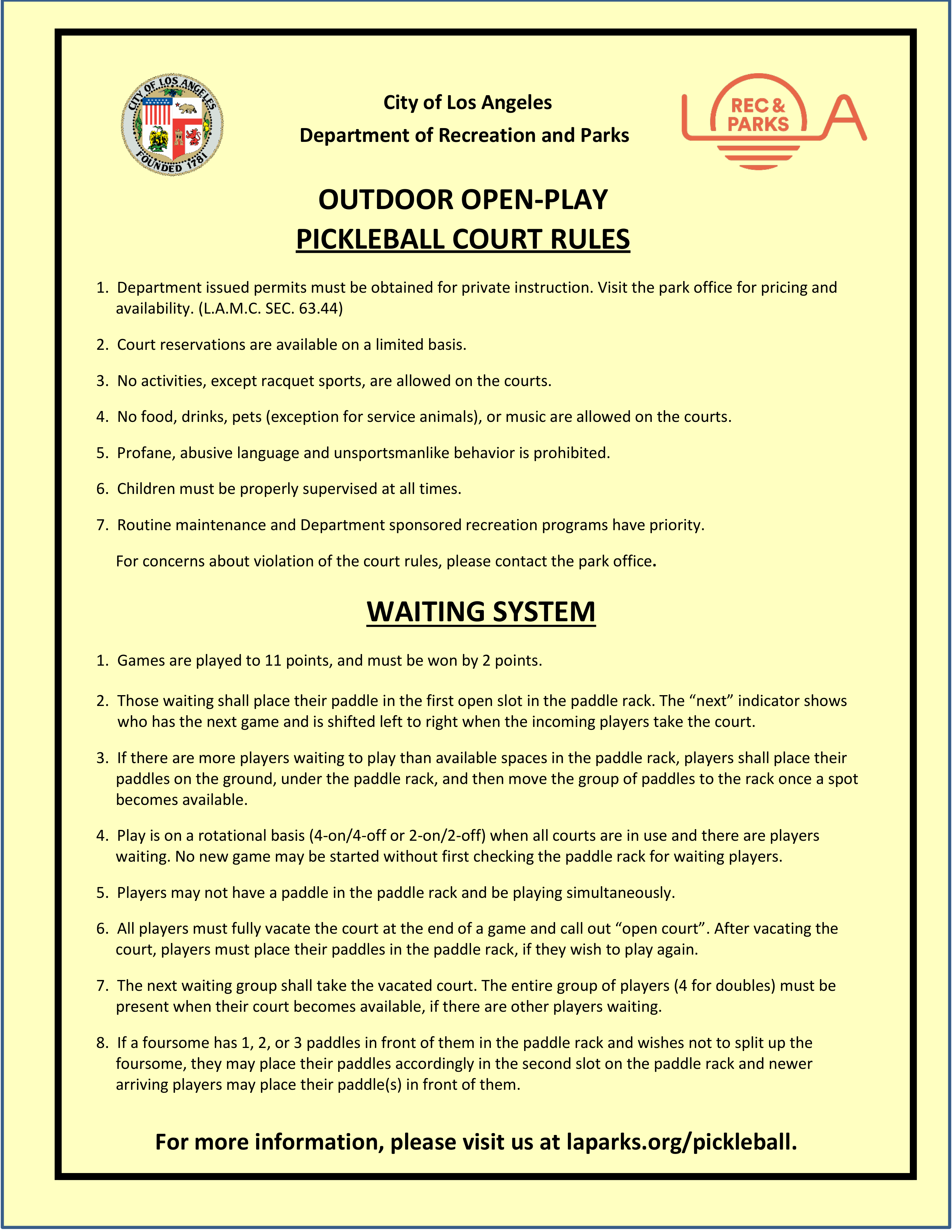 Pickleball Rules